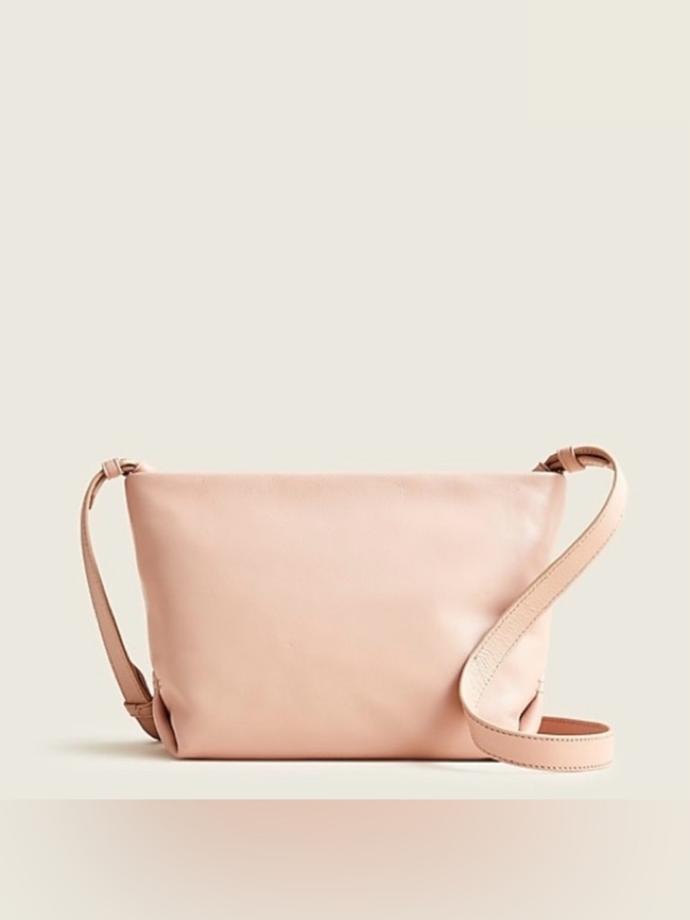 J Crew Oslo Sm Soft Leather Crossbody Bag Purse Blush Pink Clay Adjustable Strap